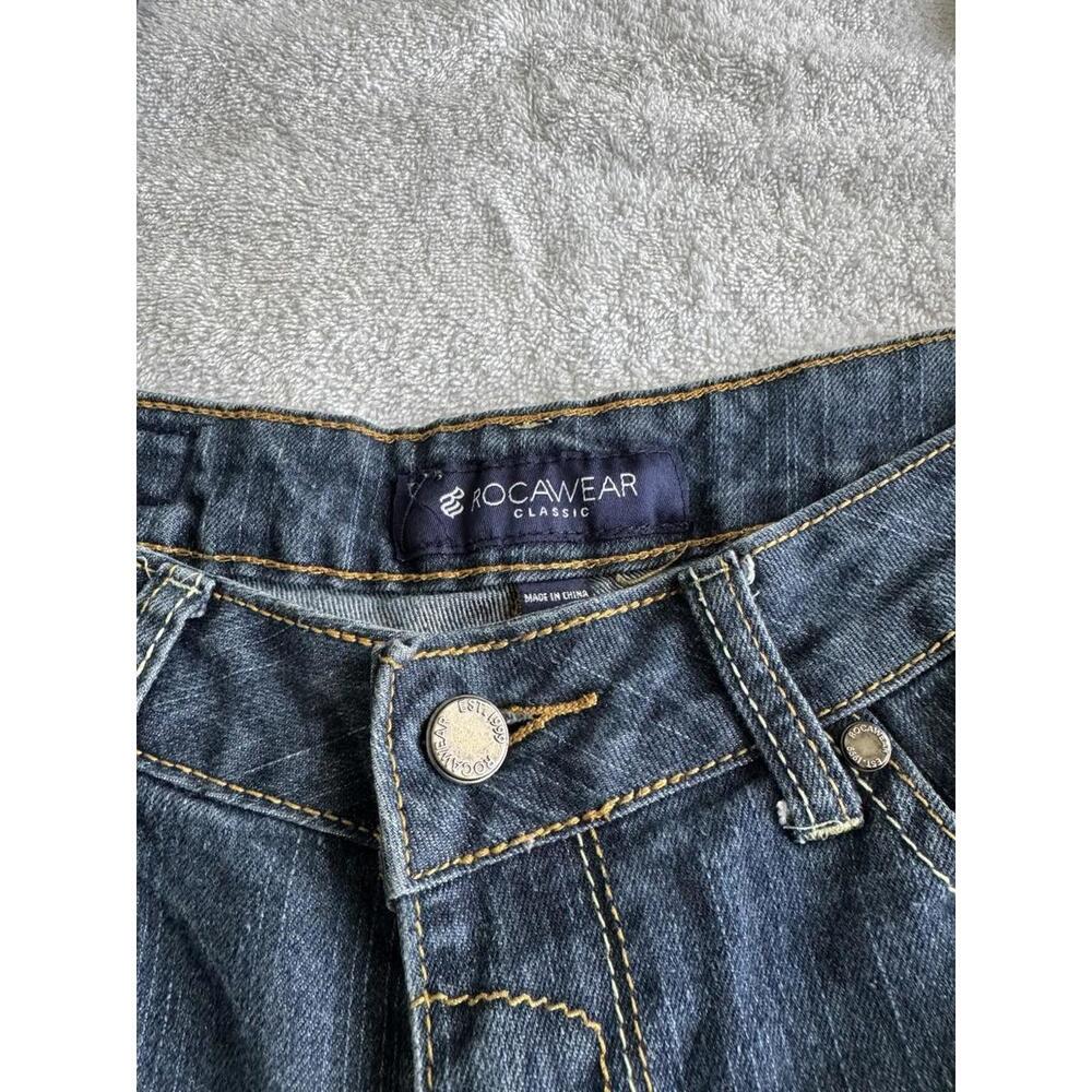 Rocawear Classic Women‎ Denim Jeans Pants 7 Glam Bling Embellished - Picture 12 of 13